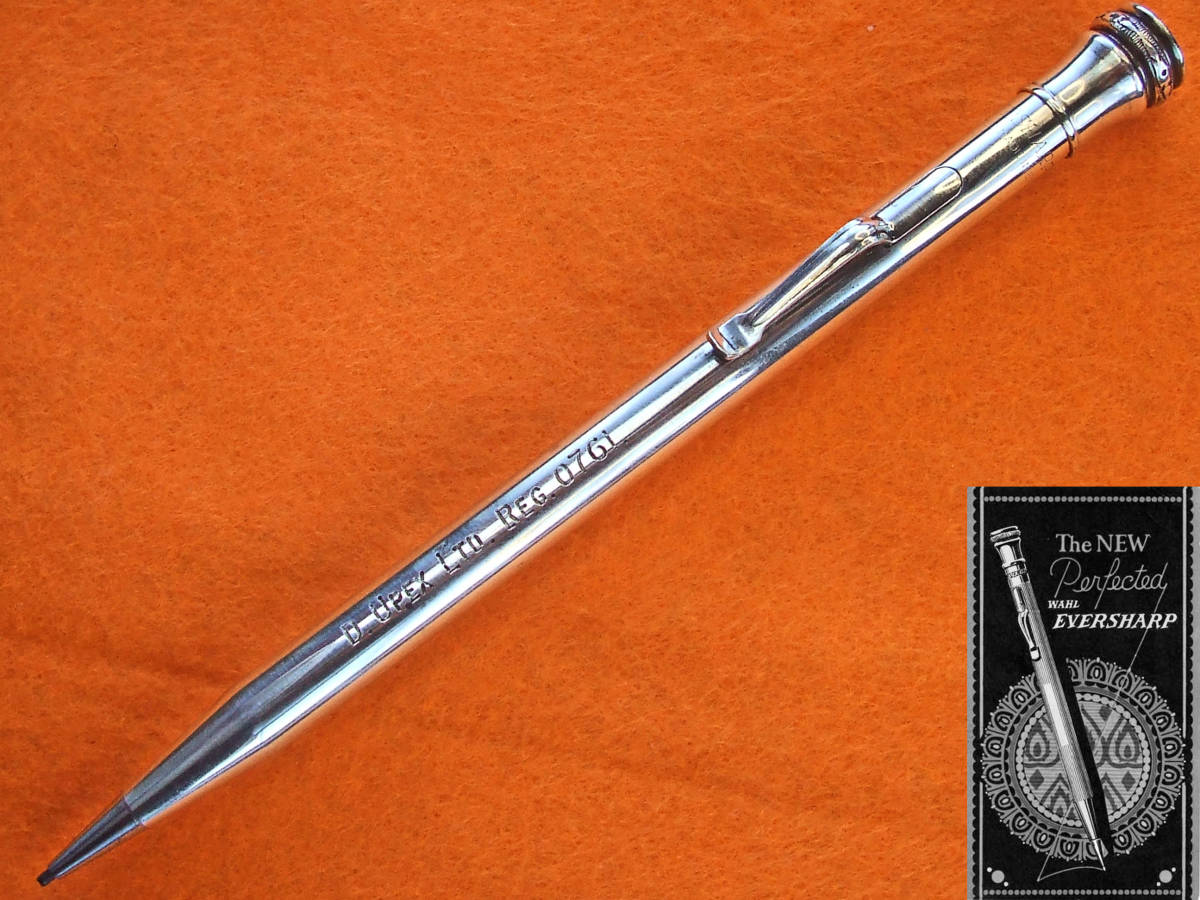 ◆ロングサイズ◆1920年代製 エヴァーシャープ・シルヴァーペンシル イギリス◆ ◆ 1920’s Eversharp Silver Plated Pencil U.S.A.◆_画像7