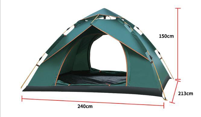 テント 3-4人用 キャノピーテント ドームテント キャンピングテント フルクローズ 防水 キャンプ アウトドア_画像2