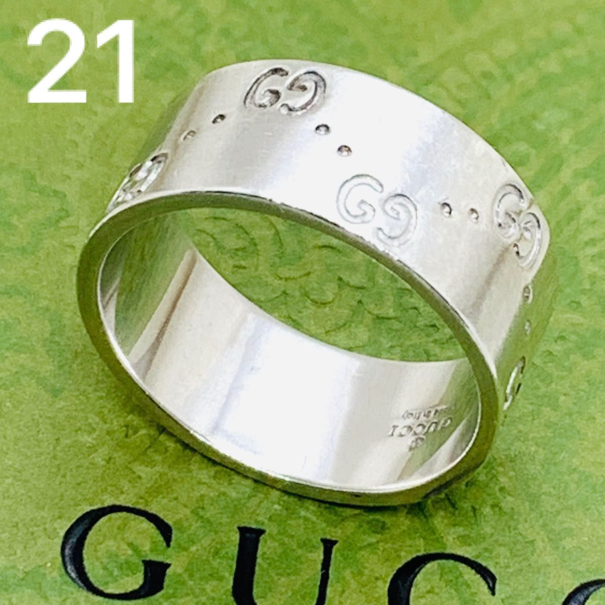 GUCCI グッチ アイコン k18 750 gg ダブルg リング 指輪 20号 サイズ 21 フルデザイン ワイド Yahoo!フリマ（旧）のサムネイル