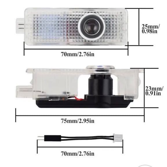 綺麗タイプ BMW LED カーテシランプ Ｍロゴ　２個セット 明るく綺麗ロゴ ドアランプ f30 ウェルカム エンブレム g30 g31 g38 g11 g12 f31_画像4