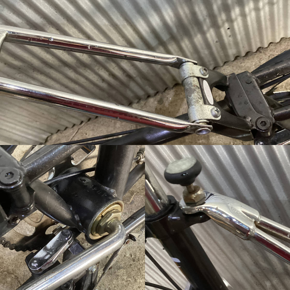 OLD DAHON 3(Ⅲ) オールドダホン 中期型 折り畳み スタメ内装3段 ビンテージ クラッシック 動作確認のみ　整備必要　中古_画像8