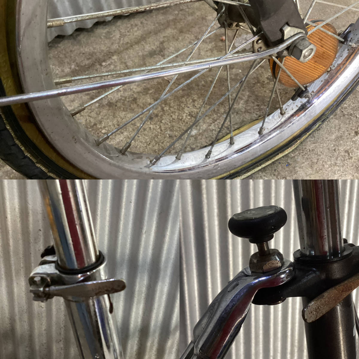 OLD DAHON 3(Ⅲ) オールドダホン 中期型 折り畳み スタメ内装3段 ビンテージ クラッシック 動作確認のみ　整備必要　中古_画像6