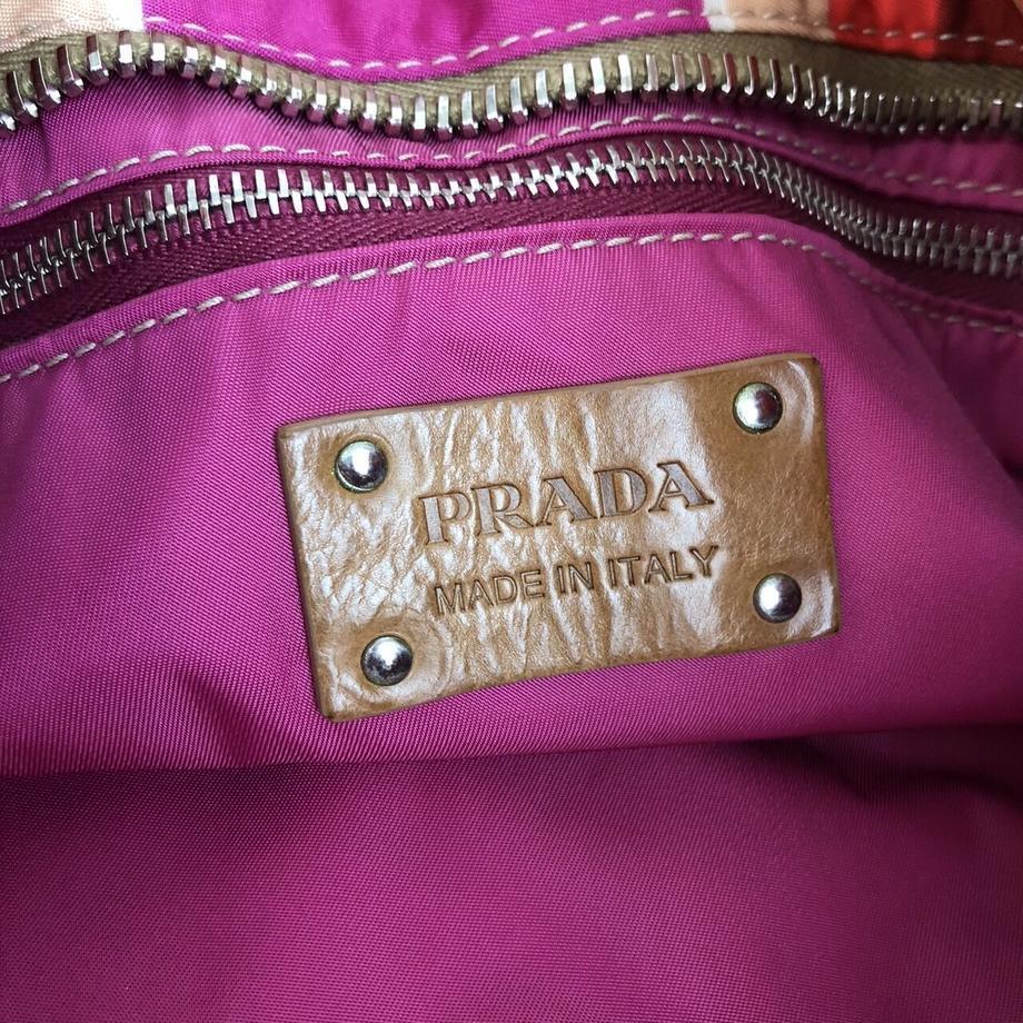 PRADA プラダ ロゴプレート ショルダー トートバッグ レディース