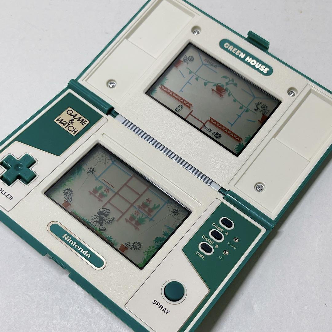 本体美品！任天堂 GAME&WATCH グリーンハウス GH-54 動作品　ニンテンドー Nintendo ゲームウォッチ ゲームウオッチ GREEN HOUSE 1982年_画像6