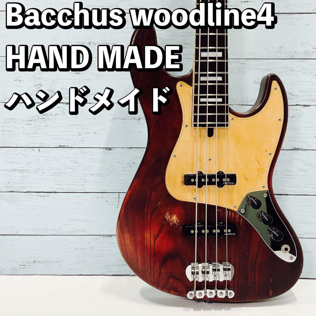 ハンドメイド Bacchus woodline4 ox turbo Rd/oil バッカス ウッドラインベース レザーピックガード パッシブ オイルフィニッシュの画像1