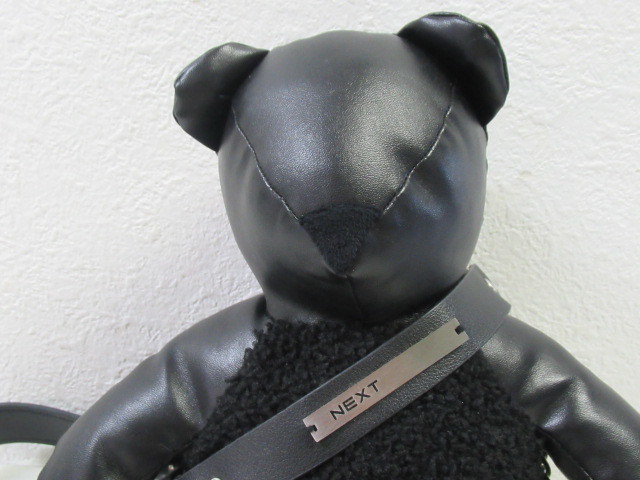 ◆NEXT 熊 ベア ぬいぐるみ 人形 ショルダーストラップ ブラック/黒/中古の画像2
