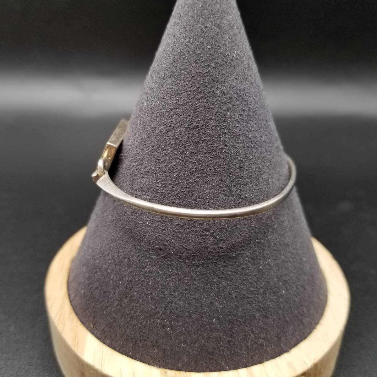 925 シルバー スクエア インレイ リーフ 植物 オープンワーク リバーシブル ヴィンテージ ブレスレット バングル ジュエリー 輸入 Y10-V