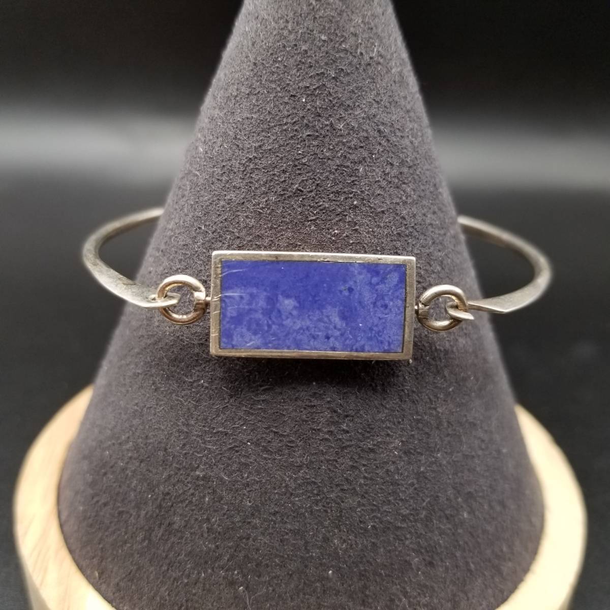 925 シルバー スクエア インレイ リーフ 植物 オープンワーク リバーシブル ヴィンテージ ブレスレット バングル ジュエリー 輸入 Y10-V