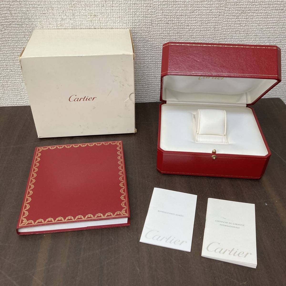 [11-130] Cartier 腕時計 空箱 ケース 時計ケース ボックス 説明書付き 外箱付き_画像1