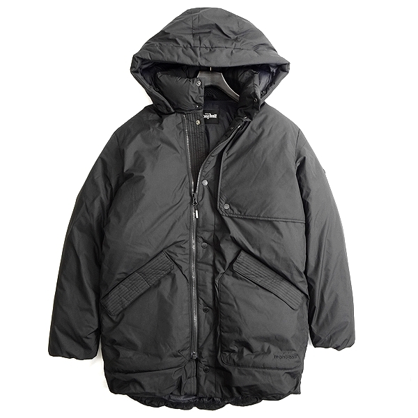 mont-bell モンベル 訳あり品 定4.7万 軽量×高保温 EX GOOSE DOWN ダウンジャケット コート ML3B-WMDK-901 BLACK XL ▲120▼kkf0065b_画像2