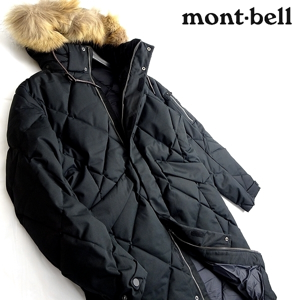 mont-bell モンベル 新品 定4.7万 高品質グースダウン使用 ダウンコート ジャケット ロングコート ML3BWMDK712 BLACK 95/M ▲120▼kkf1600a