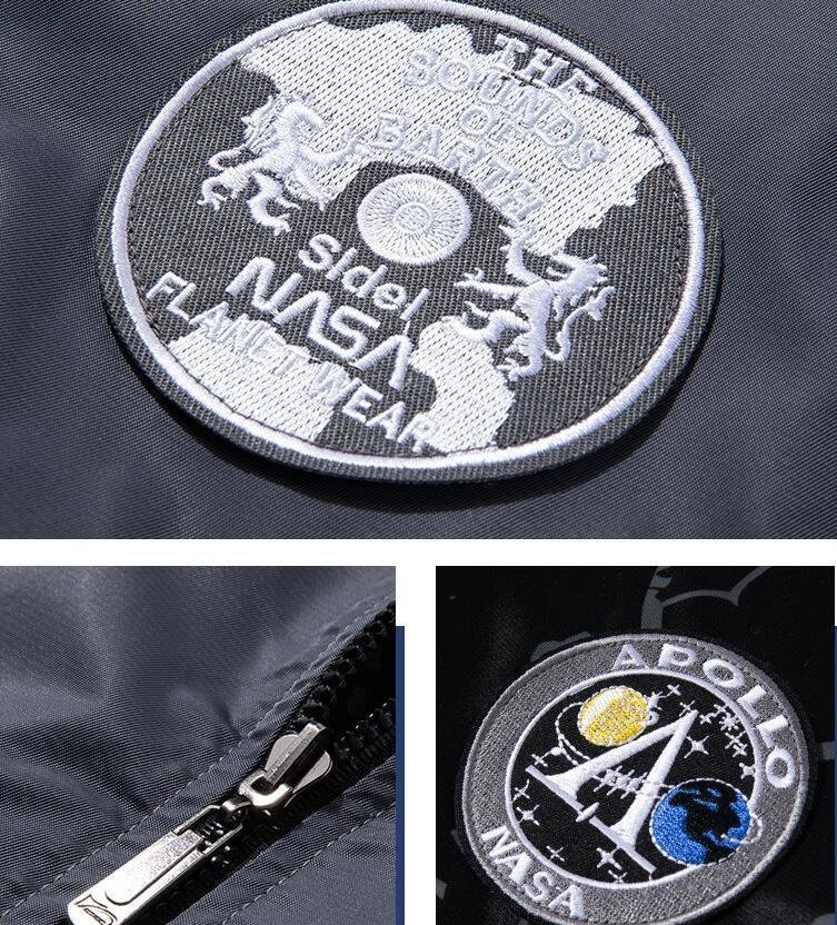 欧米 両面服 リバーシブル 空軍 NASA フライトジャケット スタジャン ミリタリージャケット メンズ アウター新品 M~6XL ダークグレー_画像9