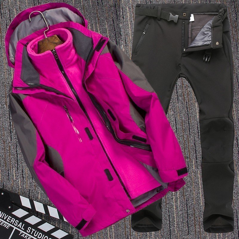 スキーウェア メンズ レディース スノーボードウェア 上下セットスキー ジャケット パンツ 登山 男女兼用 ☆9色/S~3XLサイズ選択/1点_画像2