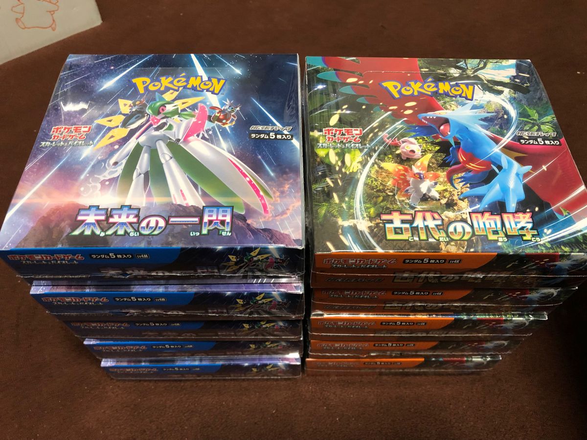 2024年のクリスマス ポケモンカード まとめ売り 古代の咆哮5BOX 未来の一閃5BOX ポケモンカードゲーム