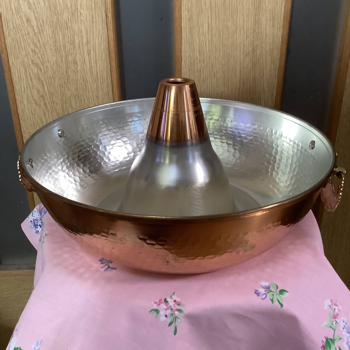 銅製　銅製なべ　しゃぶしゃぶ鍋　直径２７ｃｍ　未使用_画像6