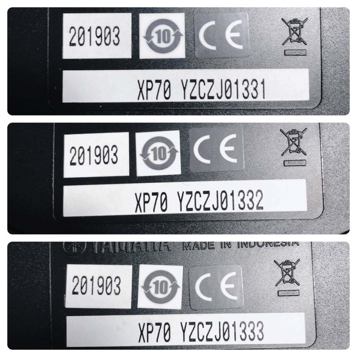 YAMAHA XP70 タムパッド　3個　電子ドラム　(9)_画像3