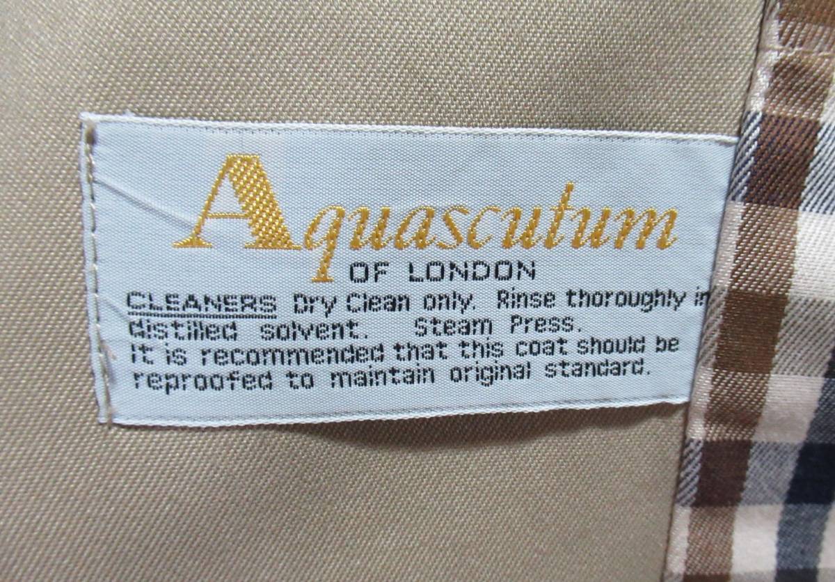 Acuascutum/アクアスキュータム◎コート トレンチコート MADE IN ENGLAND 英国製 イギリス製 オールド ヴィンテージの画像7