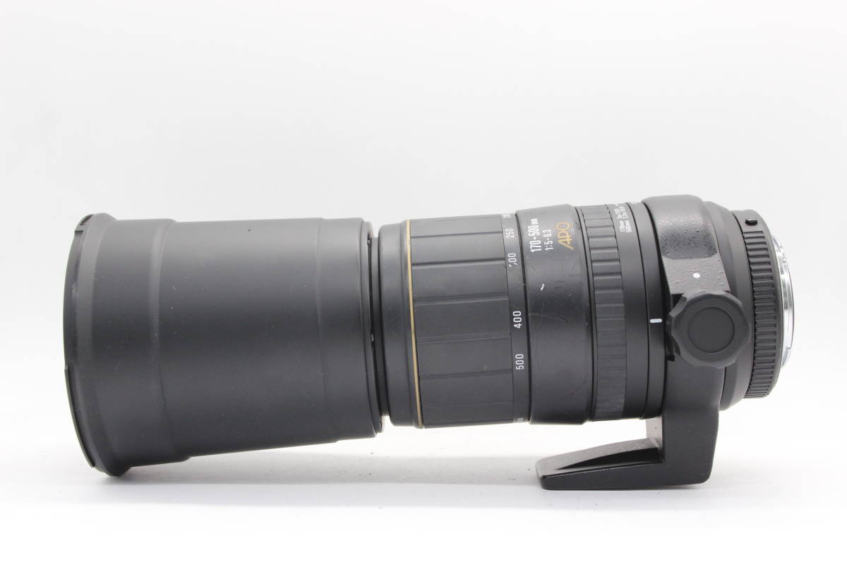 【返品保証】 シグマ Sigma APO 170-500mm F5-6.3 ペンタックスマウント 三脚座 前後キャップ フード付き レンズ s2843_画像3