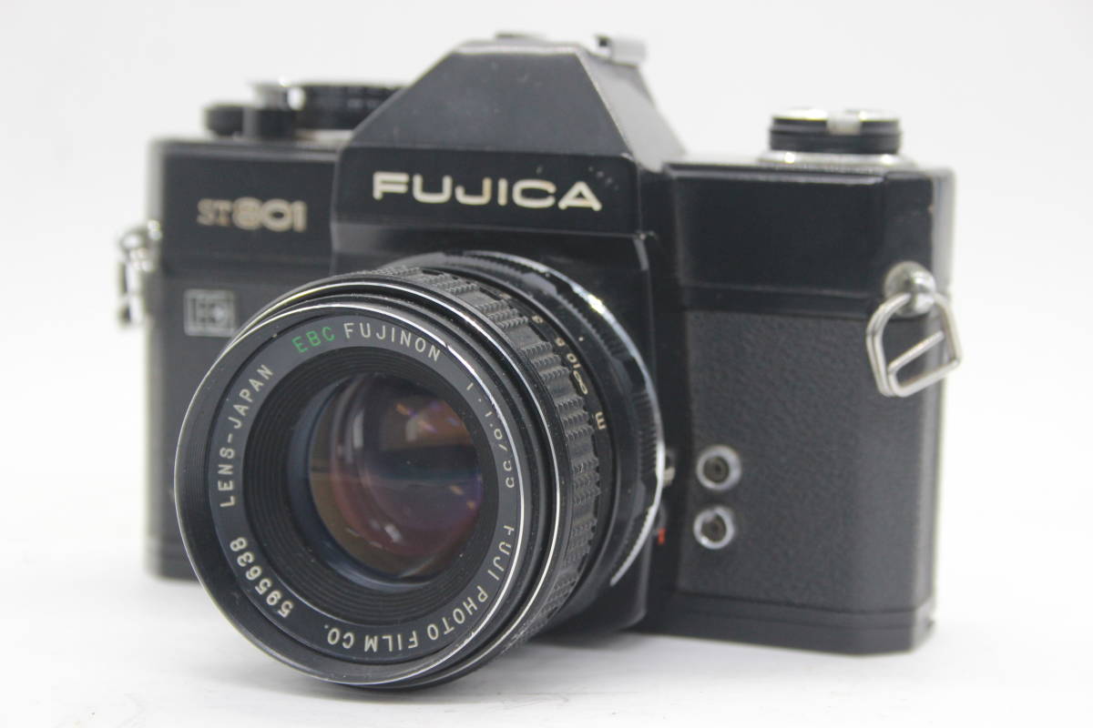 【返品保証】 フジフィルム Fujifilm FUJICA ST801 ブラック EBC Fujinon 55mm F1.8 ボディレンズセット s3608_画像1
