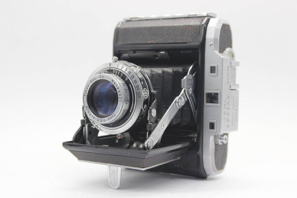【返品保証】 SOW Semi Leotax Toko 7.5cm F3.5 蛇腹カメラ s3804の画像1
