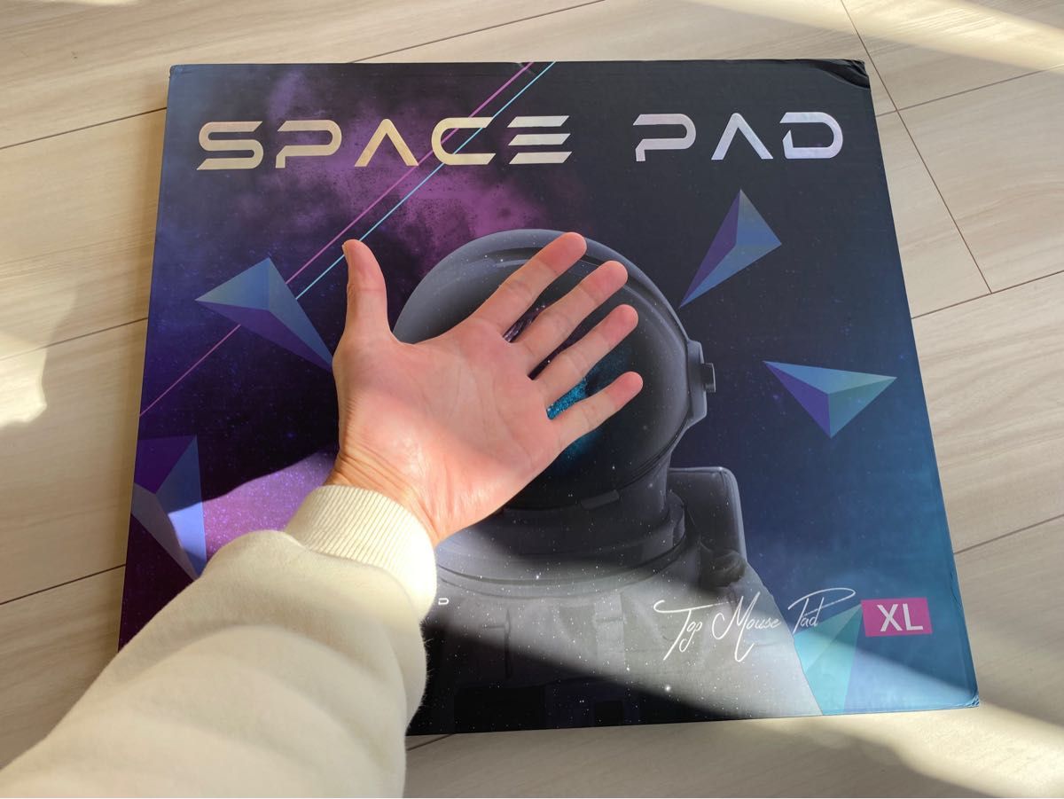 新品SPACE PAD ゲーミングガラスマウスパッド eスポーツマウスパッド レギュラーホワイト XLサイズ スピード系