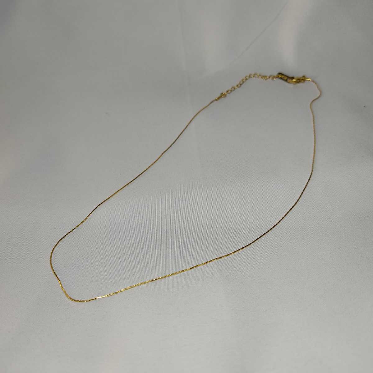 1円スタート チェーン ネックレス 18K Gold Plated 18KGP 鍍金 ゴールド 39+5㎝ necklace レディース メンズ ユニセックス 311_画像4