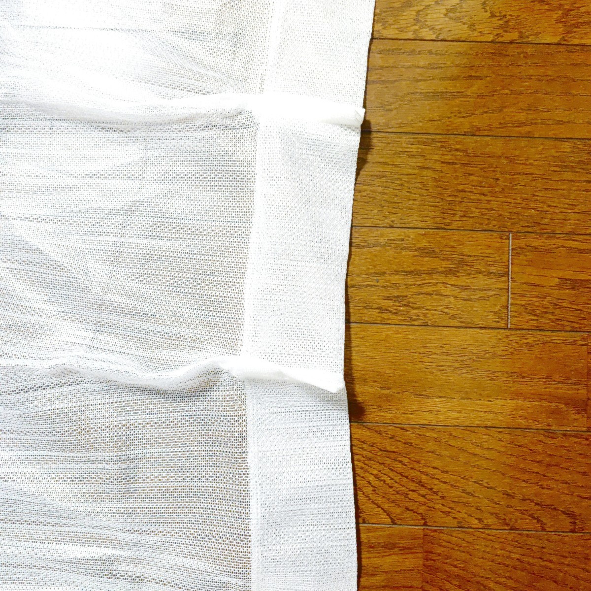 ミラーレースカーテン 2枚 アジャスターフック付 UVカット A柄 100×176cm_画像8