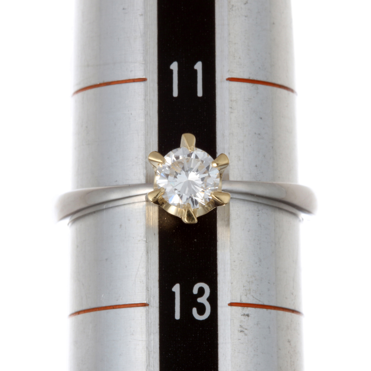 ［  серебро ... магазин  ］Non Brand ... брэнд  Pt850 K18  алмаз   кольцо   *   кольцо   Pt850 платиновый  12 номер    женский  DH52333