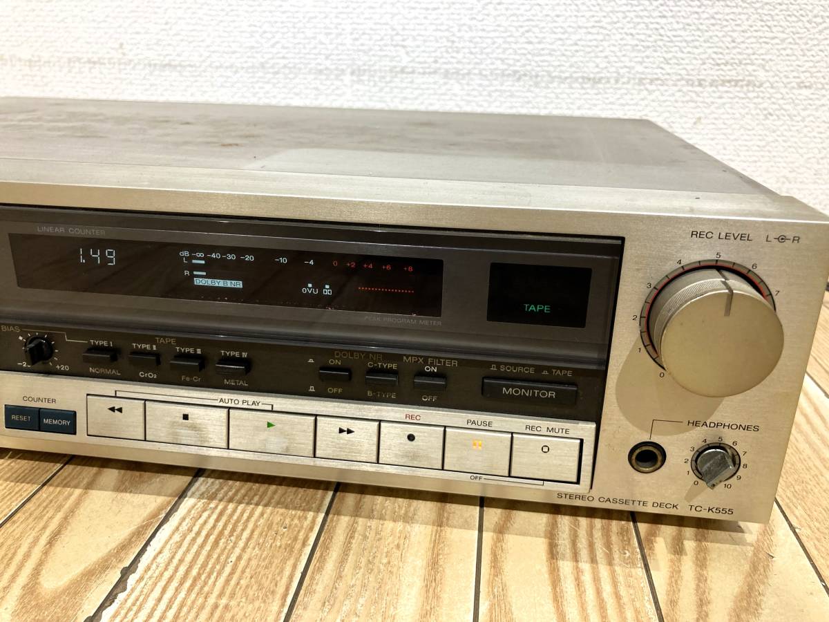 AA08738【ジャンク品】SONY ソニー TC-K555 カセットデッキ テープレコーダー オーディオ機器_画像6