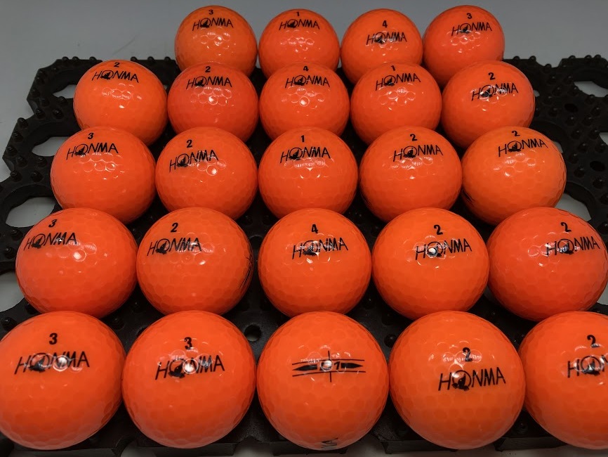 【激安】P84【超美品】S級 本間ゴルフ ホンマ HONMA D1 2022年モデル オレンジ 24個【ロストボール】_画像1