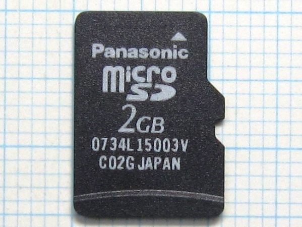 ★Panasonic microＳＤ メモリーカード ２ＧＢ 中古★送料６３円～_画像1