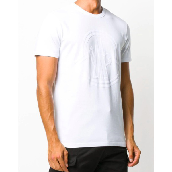 送料無料 104 MONCLER モンクレール 8C00054 8390T ホワイト ロゴ Tシャツ size XL