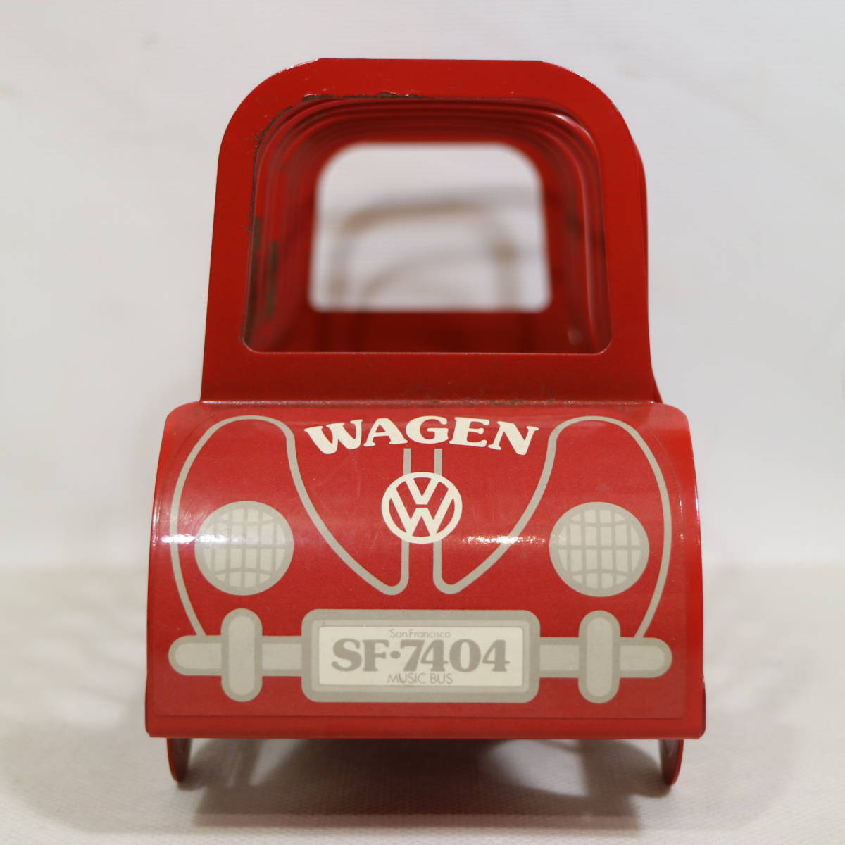 WAGEN ワーゲン ビンテージ ブックスタンド レッド 赤 San Francisco MUSIC BUS ミュージックバス SF-7404 インテリア雑貨 本立て 小物 車_画像2