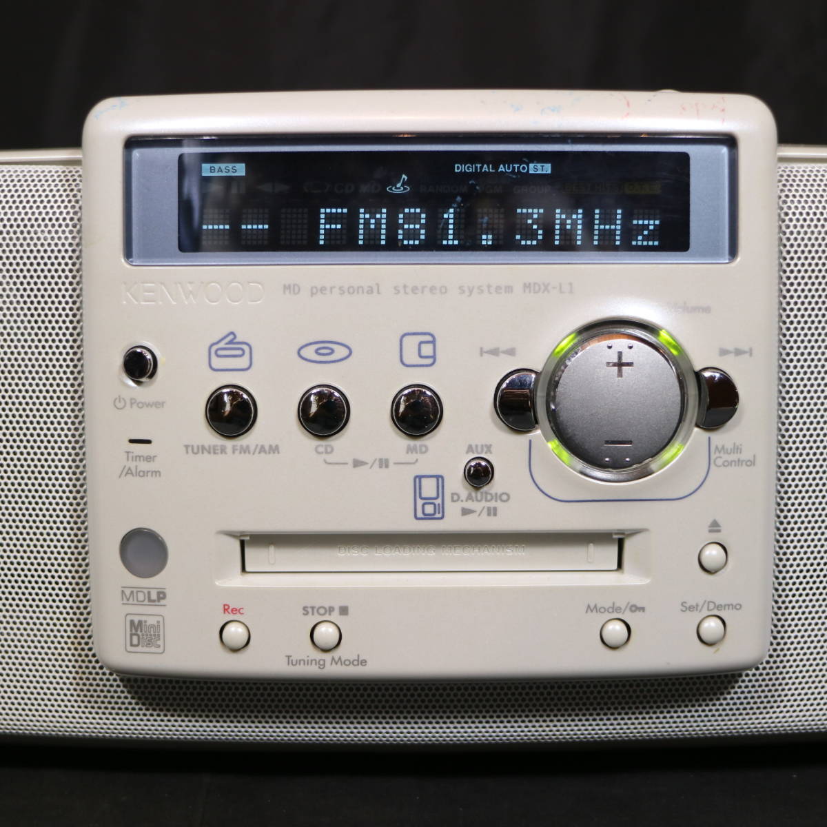 動作品 KENWOOD ケンウッド ラジオパーソナルステレオシステム MDX-L1-W ホワイト CD MD コンポ 小型家電 音響機器 AV機器 中古_画像7