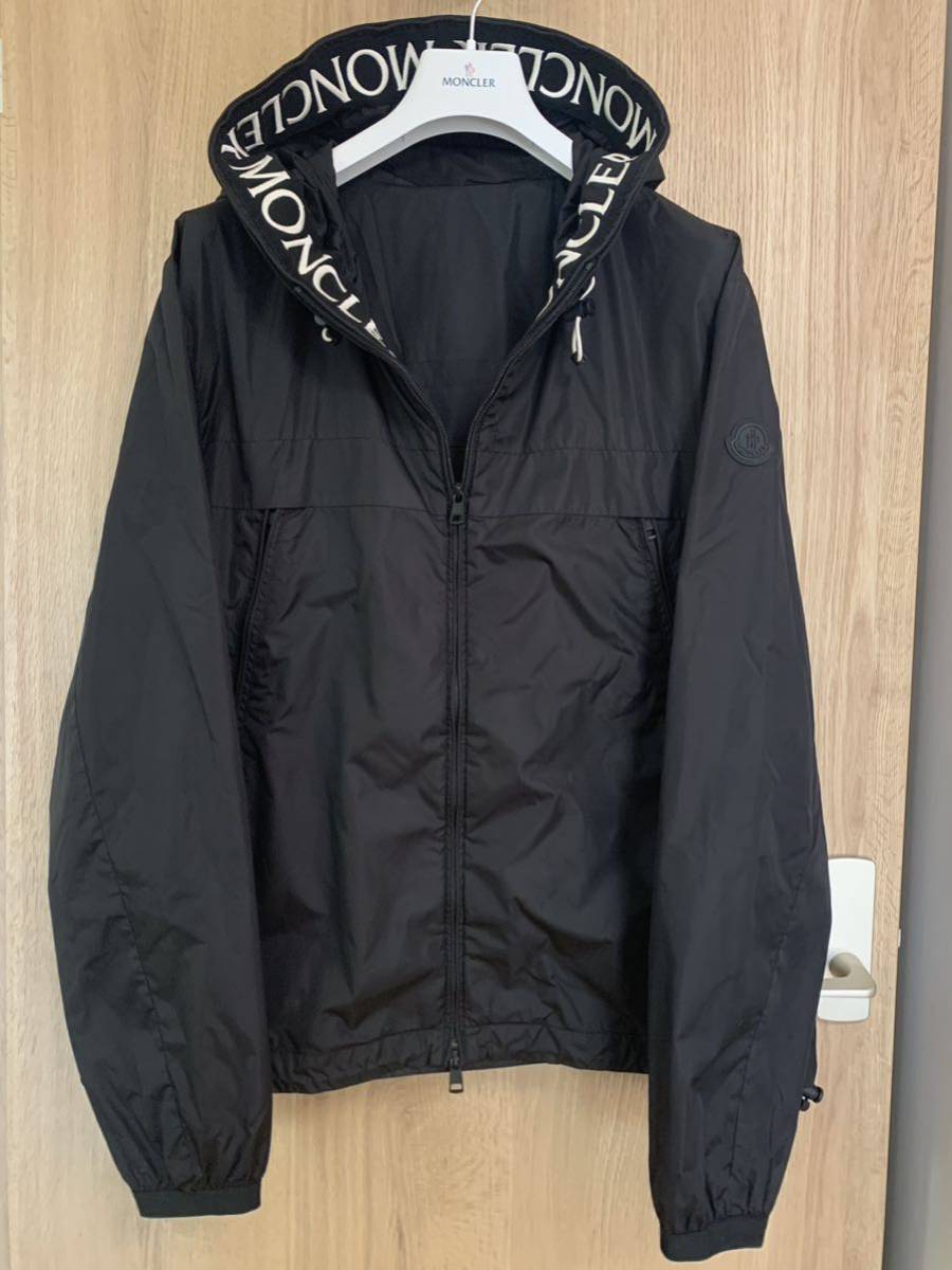 美品 MONCLER モンクレール massereau マセロー 5 ナイロンジャケット ブラック ウィンドブレーカー XL XXL_画像2