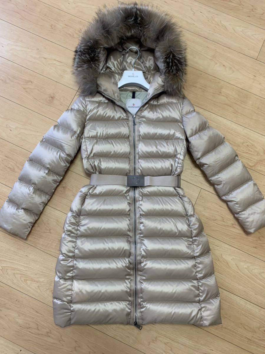 定価約30万円 MONCLER モンクレール ロング ダウン コート ファー 1 S