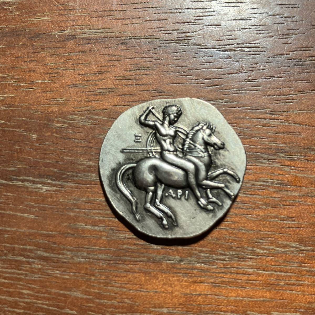 8131,,,古代ギリシャ銀貨　約22mm　海外コイン　アンティークコレクション_画像2