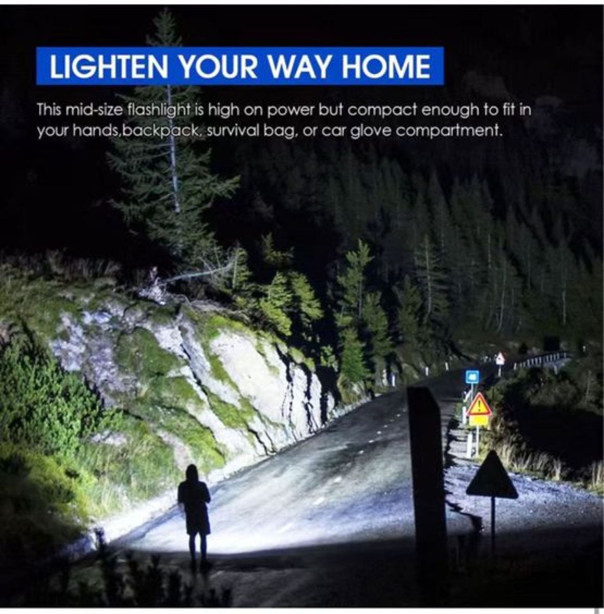 LED充電式タクティカルフラッシュライト 多機能ディスプレイ　LED 明るさモード4段階 キャンプ ハイキング 非常用