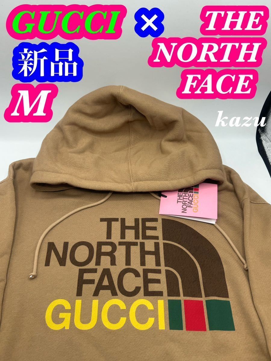 新品 未使用 GUCCI × THE NORTH FACE グッチ パーカー ノースフェイス コラボ イタリア製 裏毛 オーバーサイズ M メンズ レディス 正規品_画像1