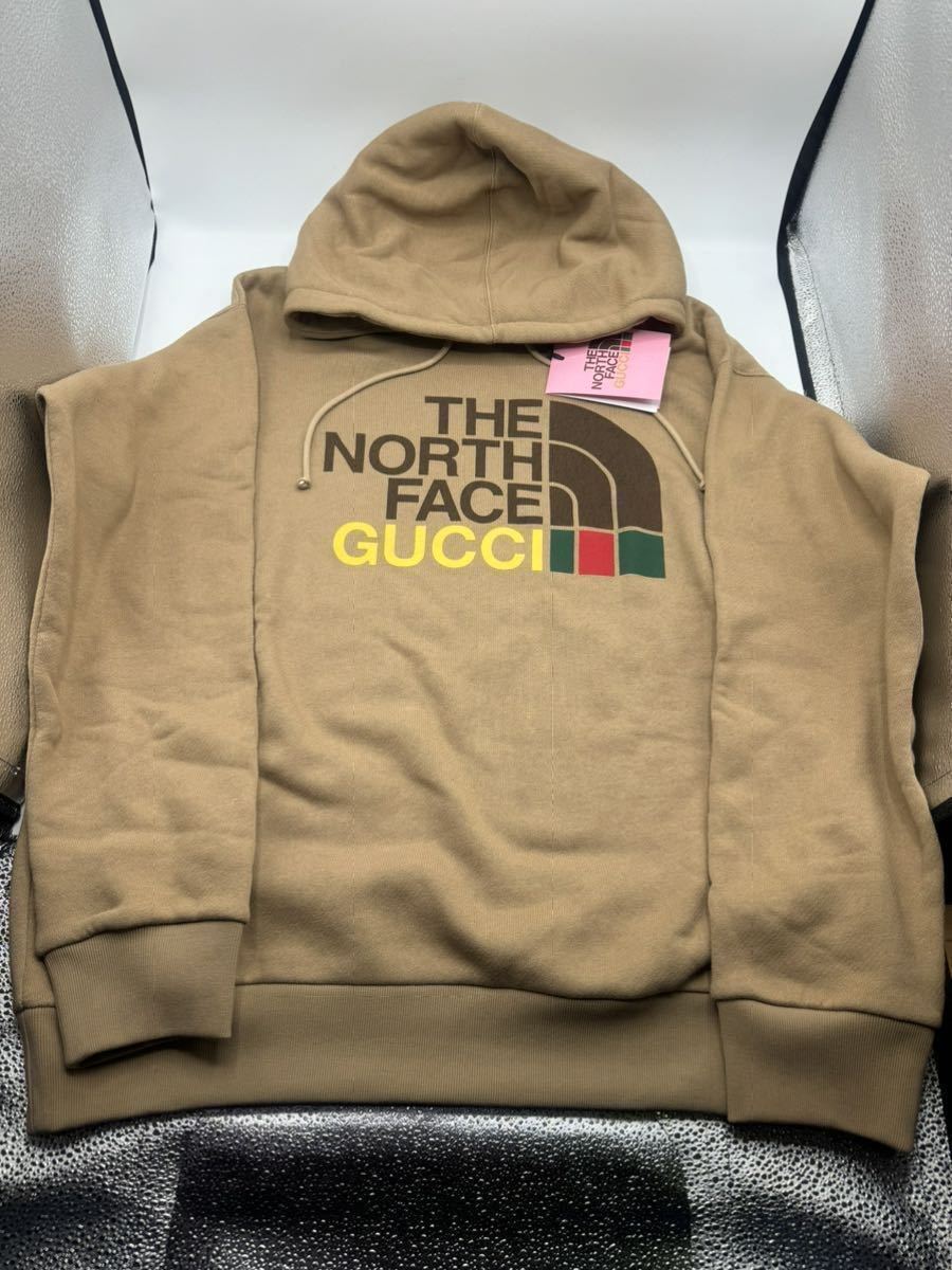 新品 未使用 GUCCI × THE NORTH FACE グッチ パーカー ノースフェイス コラボ イタリア製 裏毛 オーバーサイズ M メンズ レディス 正規品_画像2