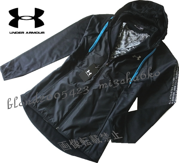 ■新品【UNDER ARMOUR】アンダーアーマー 左腕BIGロゴ Armour Fleece＆STORM耐久撥水 保温高 機能 ジャケット■BK/XXL_画像2