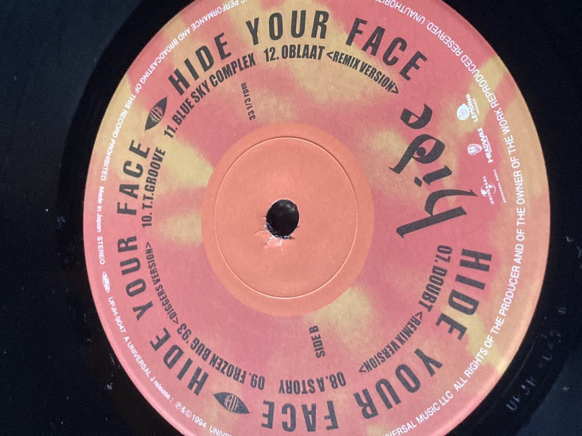 稀少　即決　アナログ　2LP　レコード　hide 『HIDE YOUR FACE』 アナログ　新品購入後　数回再生_画像6