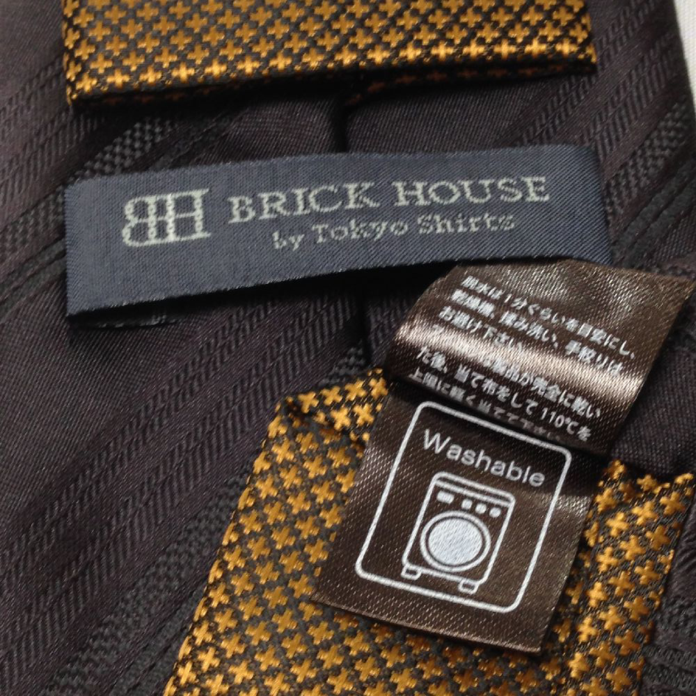 ブリックハウス BRICK HOUSE 美品 未使用品 微光沢 ネクタイ パターン柄 ウォッシャブル ミックス A-008352 ゆうパケット_画像6