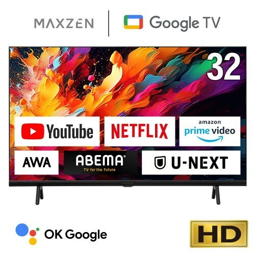 テレビ 32型 Googleテレビ 32インチ グーグルテレビ 32V 地上・BS・110度CSデジタル 外付けHDD録画機能 HDMI2系統 HDRパネル_画像1