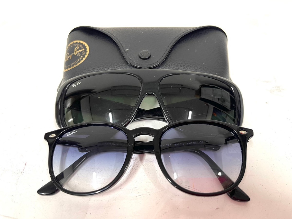 E841　RayBan　レイバン　サングラス　2点まとめて　まとめ売り　B&L　BLAIR　RB 4259-F　601/19　53□20　150　1N　中古品_画像1