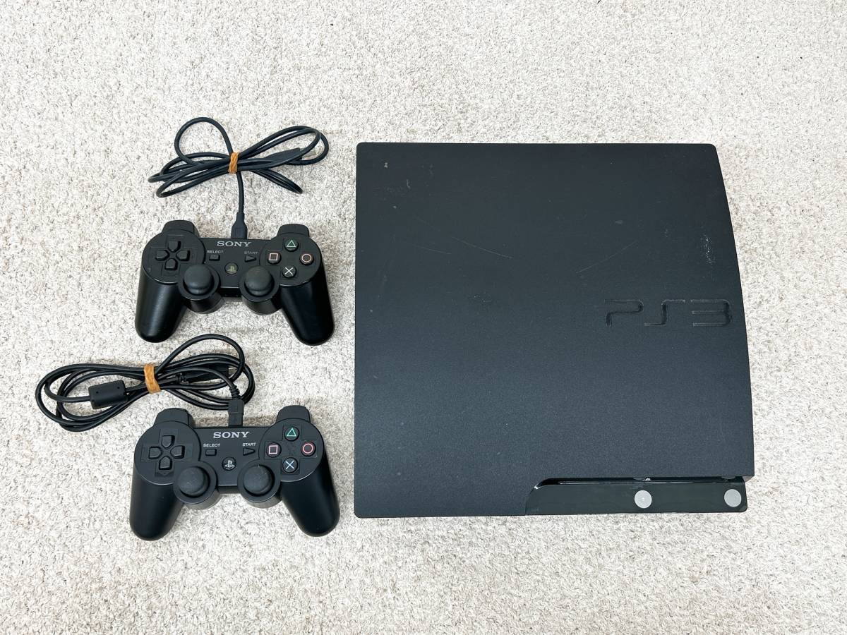 A112　PlayStation3 PS3 プレステ3 本体 CECH-2000A / コントローラー ワイヤレス CECHZC2J SONY ブラック 動作未確認 中古品 _画像1