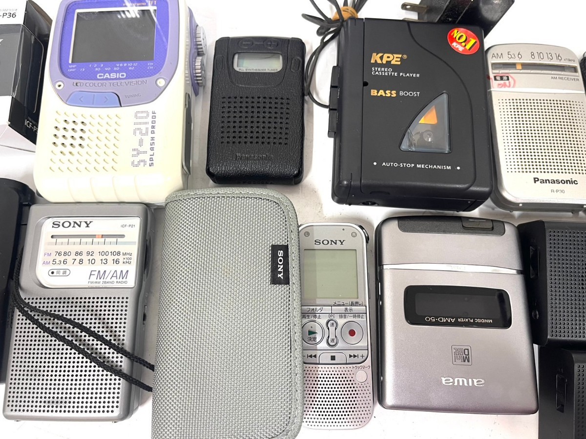 E899　ラジオ　AMレコーダー　FM/AM　ボイスレコーダー　大量　まとめ売り　SONY　Panasonic　aiwa　CASIO　他　動作未確認_画像5