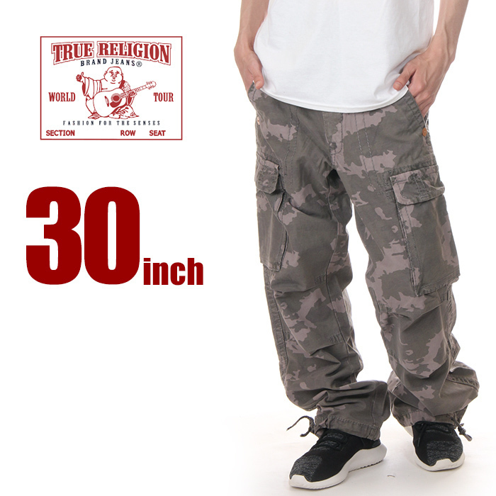 新品】True Religion カーゴパンツ 30インチ 迷彩 メンズ 新品】True Religion カーゴパンツ 30インチ 迷彩 メンズ