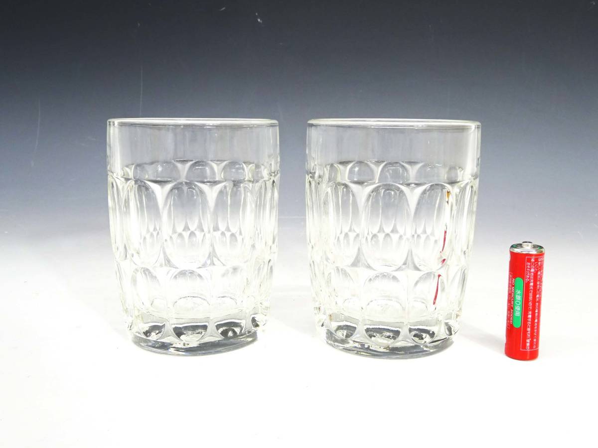 ◆(TH) 昭和レトロ雑貨 Nestle ネスレ ガラス製グラス 2個セット 肉厚ガラス 硝子工芸 ロックグラス コップ 企業物 キッチン雑貨の画像1