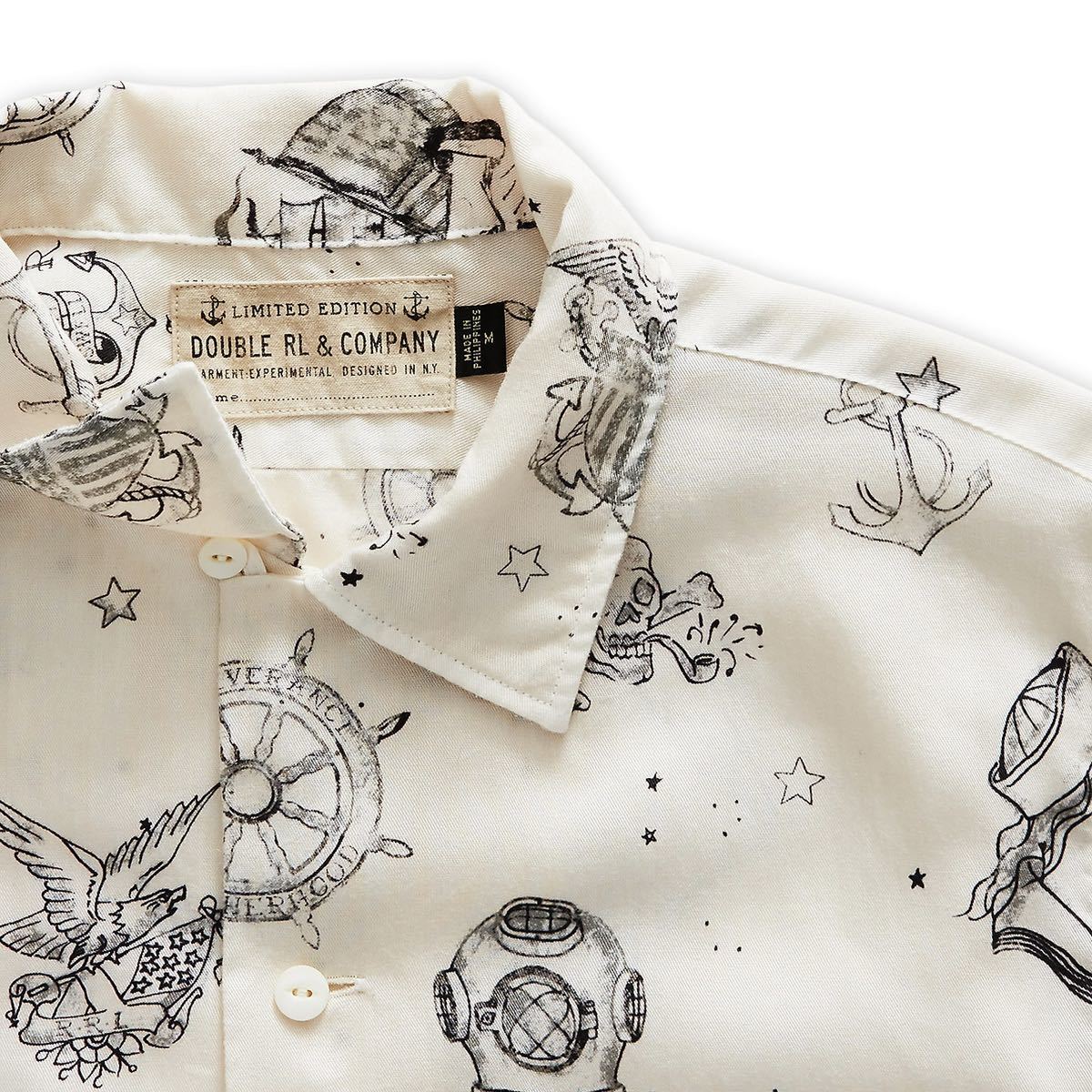 【名作】RRL Limited Printed Twill Camp Shirt リミテッドエディション プリント ツイル キャンプシャツ XS_画像2